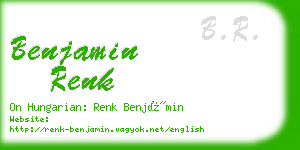 benjamin renk business card